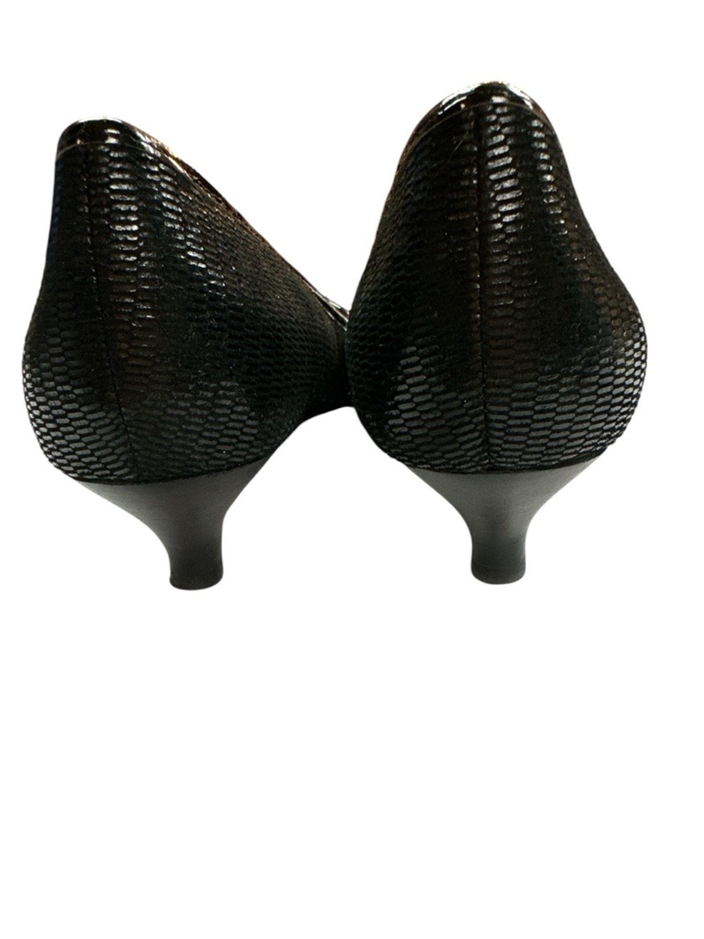 Anne Klein AKMADALON Iflex Leather Kitten Heel Pump Textured Size 6 - Picture 3 of 13